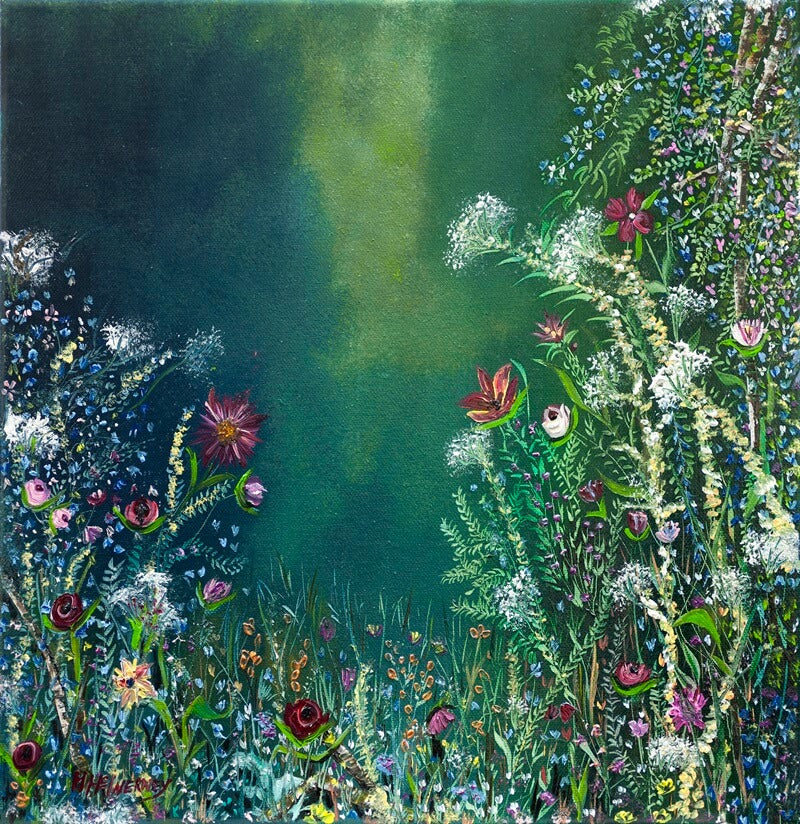 Enchanted garden print with mystical light – perfect Irish gift for dreamers and nature lovers