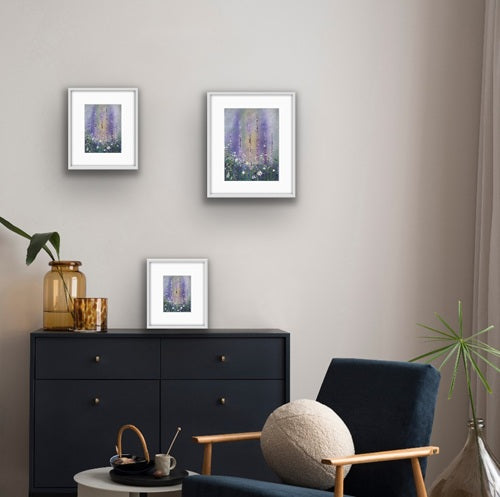 Joyous is a colourful Irish Limited Edition print full of bees, blossoms, and bright summer energy Ideal Gift in White Frames