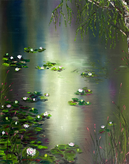 A Limited edition a gentle interpretation of Monet's wonderful artworks. This print gives a sense of tranquility and calm and will enhance any room it hangs in.