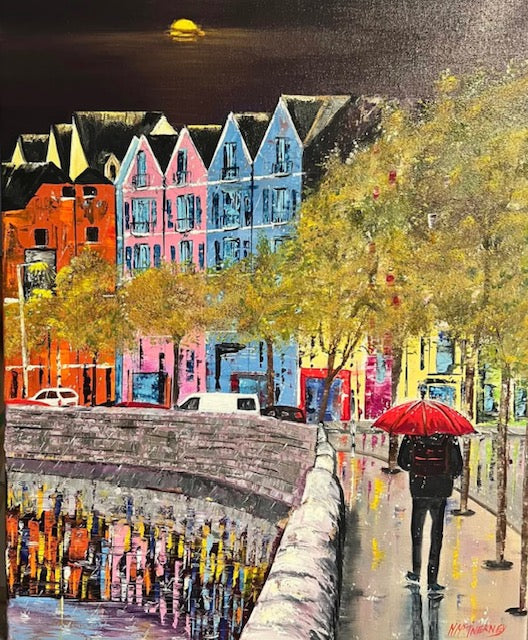 'It's a Soft Evening'; Impression of Popes Quay, Original Oil Painting