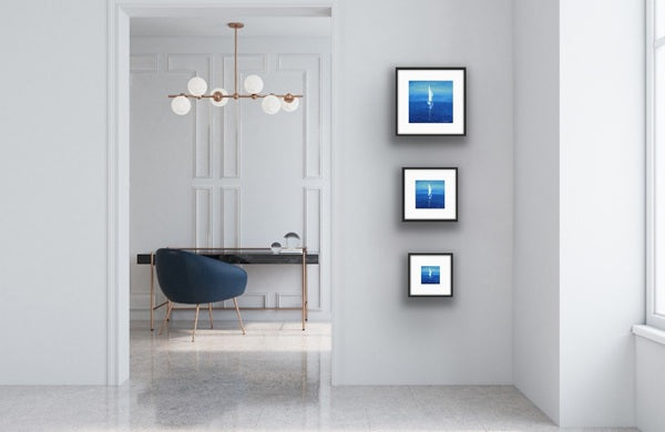 One of my prints makes a beautiful Irish gift, shown here displayed on the wall with black frames