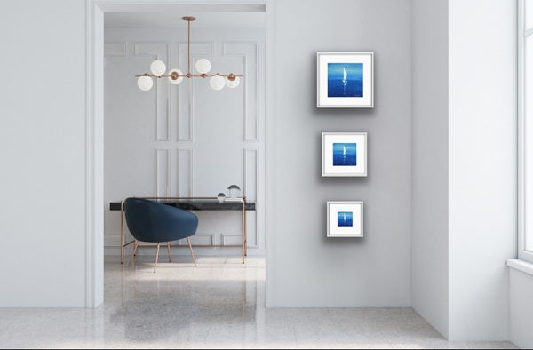 One of my prints makes a beautiful Irish gift, shown here displayed on the wall with white frames