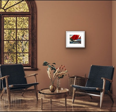 Framed Galway Hooker print in stormy waters – perfect Irish gift