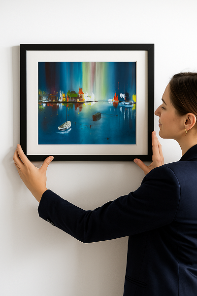 Limited edition harbour artwork – colourful impressionist ideal Irish seascape gift